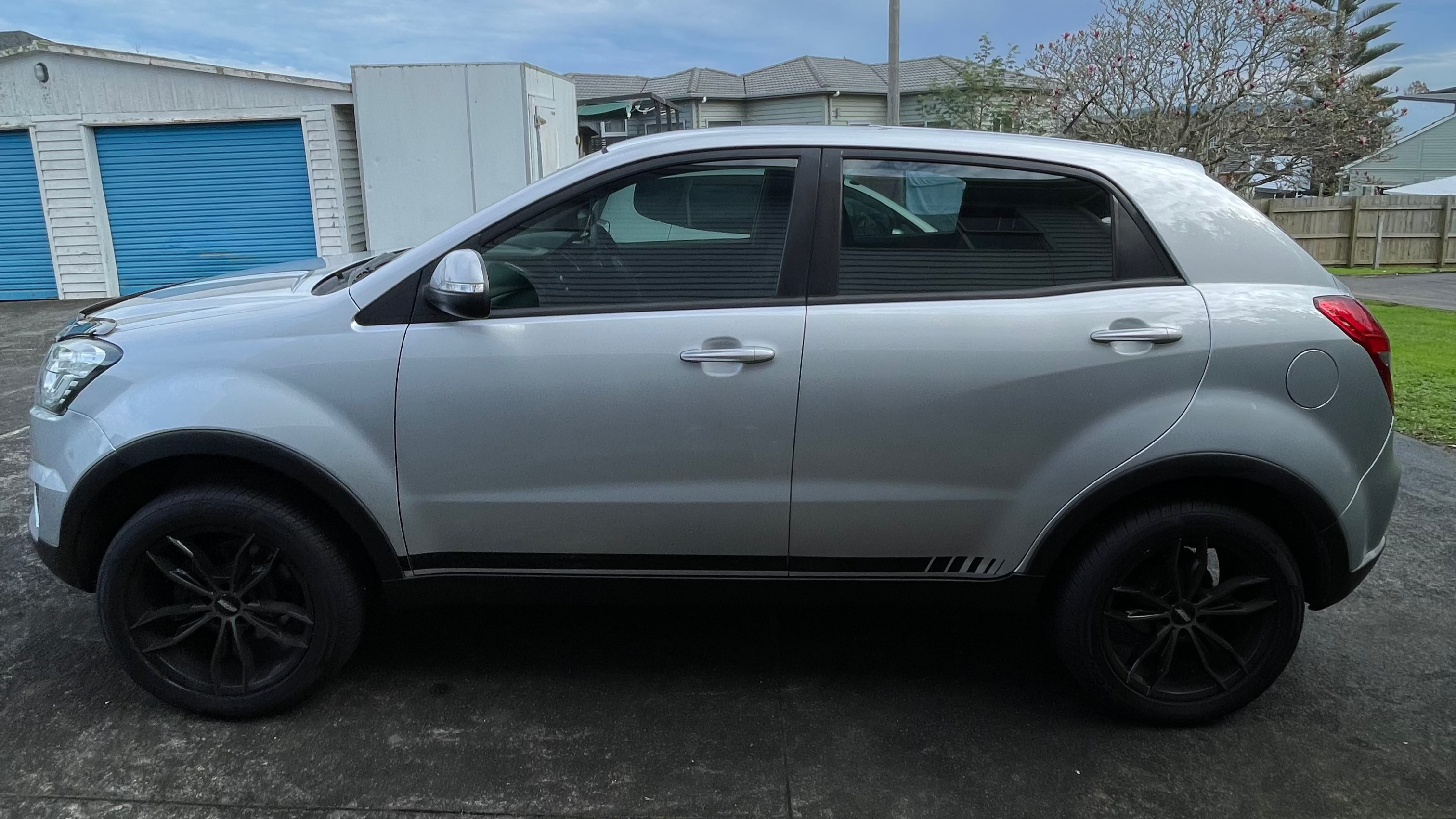 SsangYong Korando Sports SUV rental car with black wheels